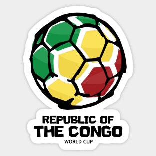 Republic of the Congo Football Country Flag Sticker